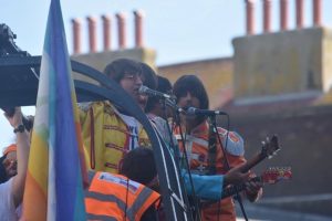 The Beatles for Sale perform at Hastings Pride. Beatles tribute band available for events.